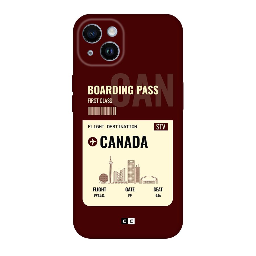 Canada Boarding Pass Original Polycarbonate Back Case for iPhone 14