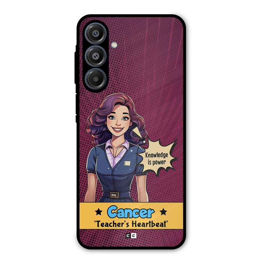 Cancer Heartbeat Metal Back Case for Galaxy A16 5G