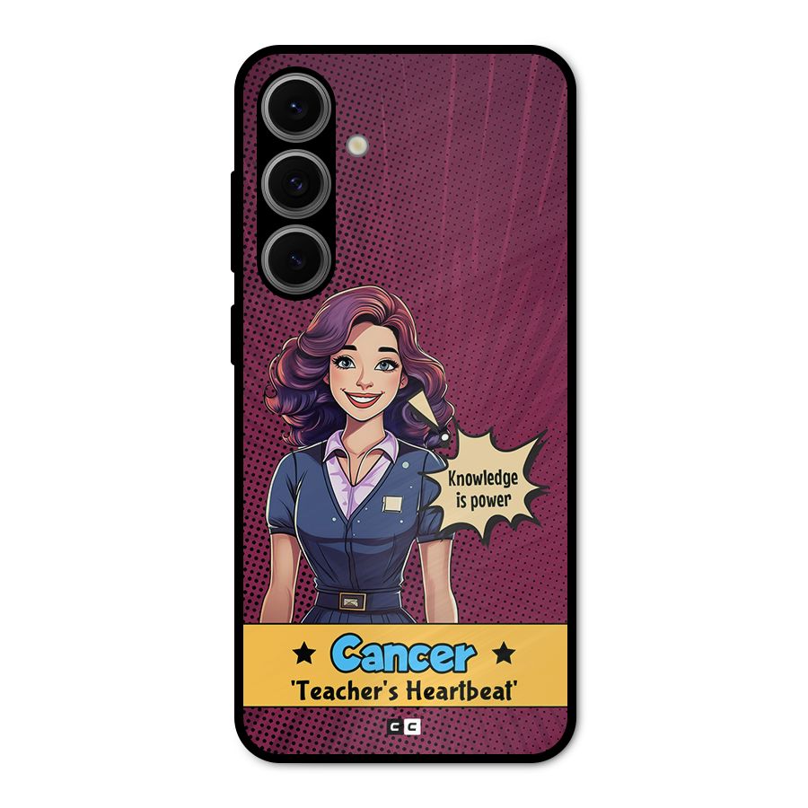 Cancer Heartbeat Metal Back Case for Galaxy S24 FE