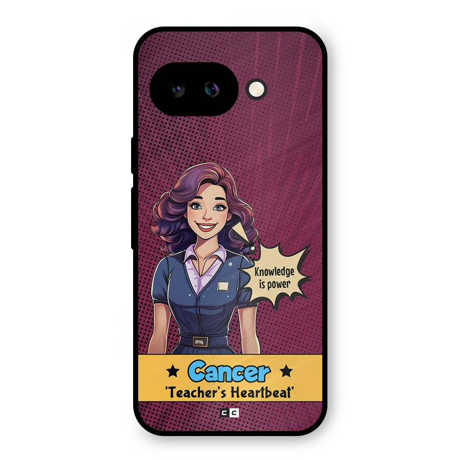 Cancer Heartbeat Metal Back Case for Google Pixel 9a