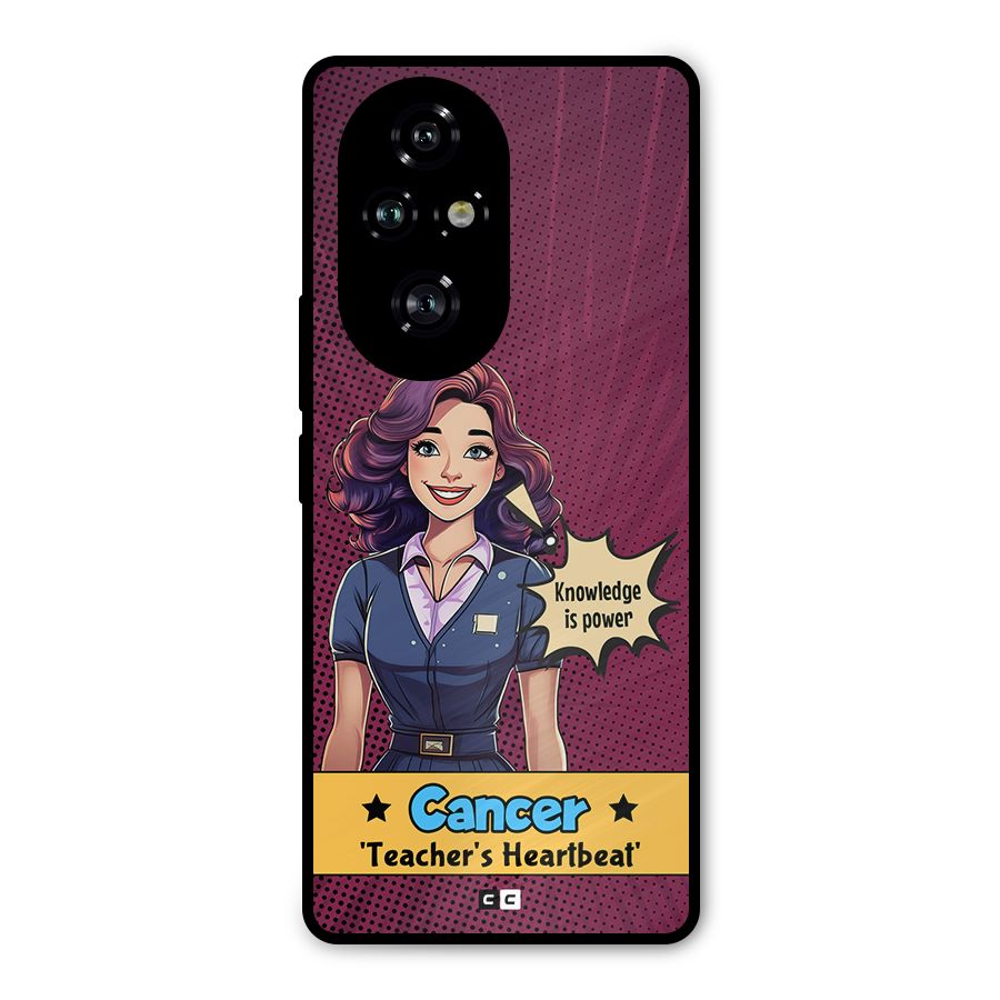 Cancer Heartbeat Metal Back Case for Honor 200 Pro