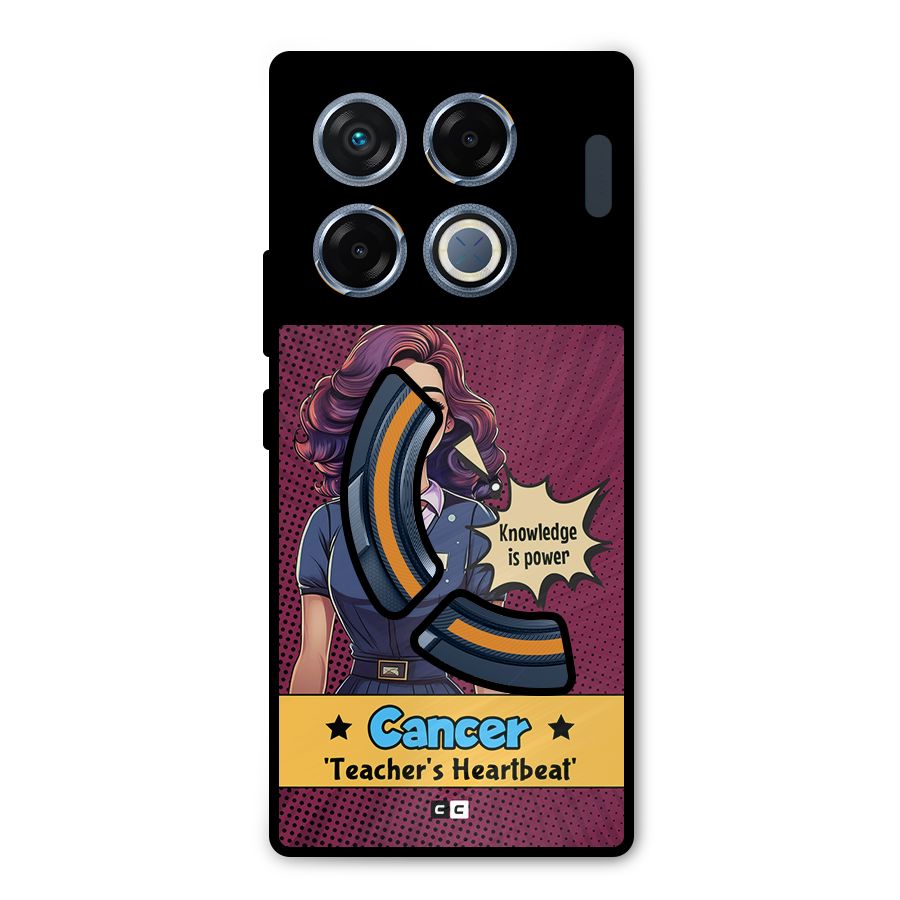 Cancer Heartbeat Metal Back Case for Infinix GT 20 Pro