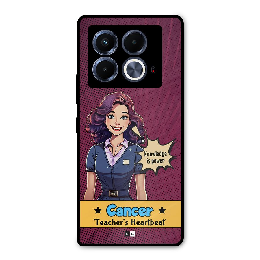 Cancer Heartbeat Metal Back Case for Infinix Note 40 5G