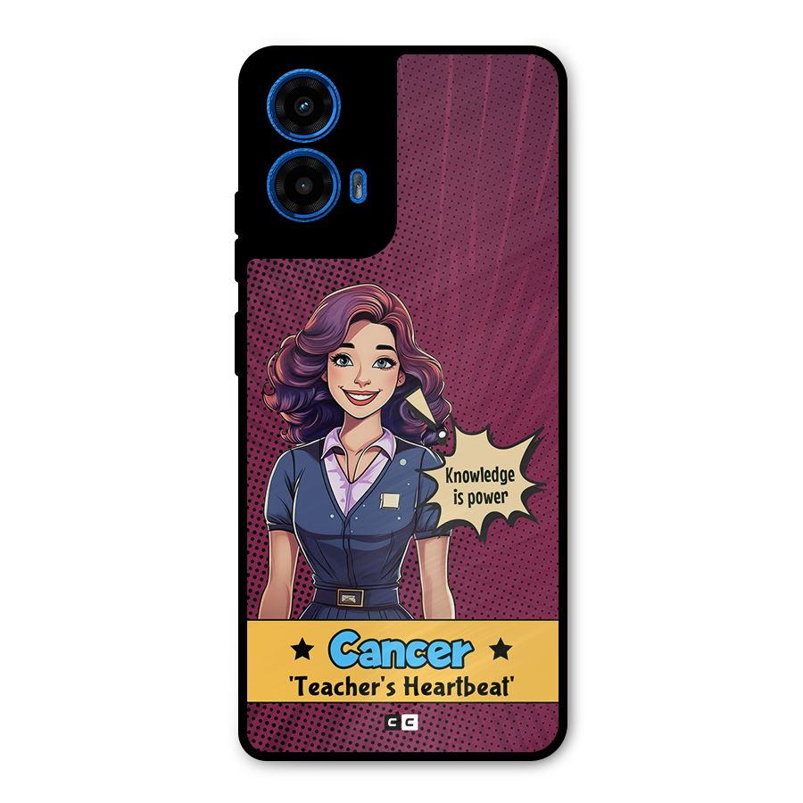 Cancer Heartbeat Metal Back Case for Moto G45