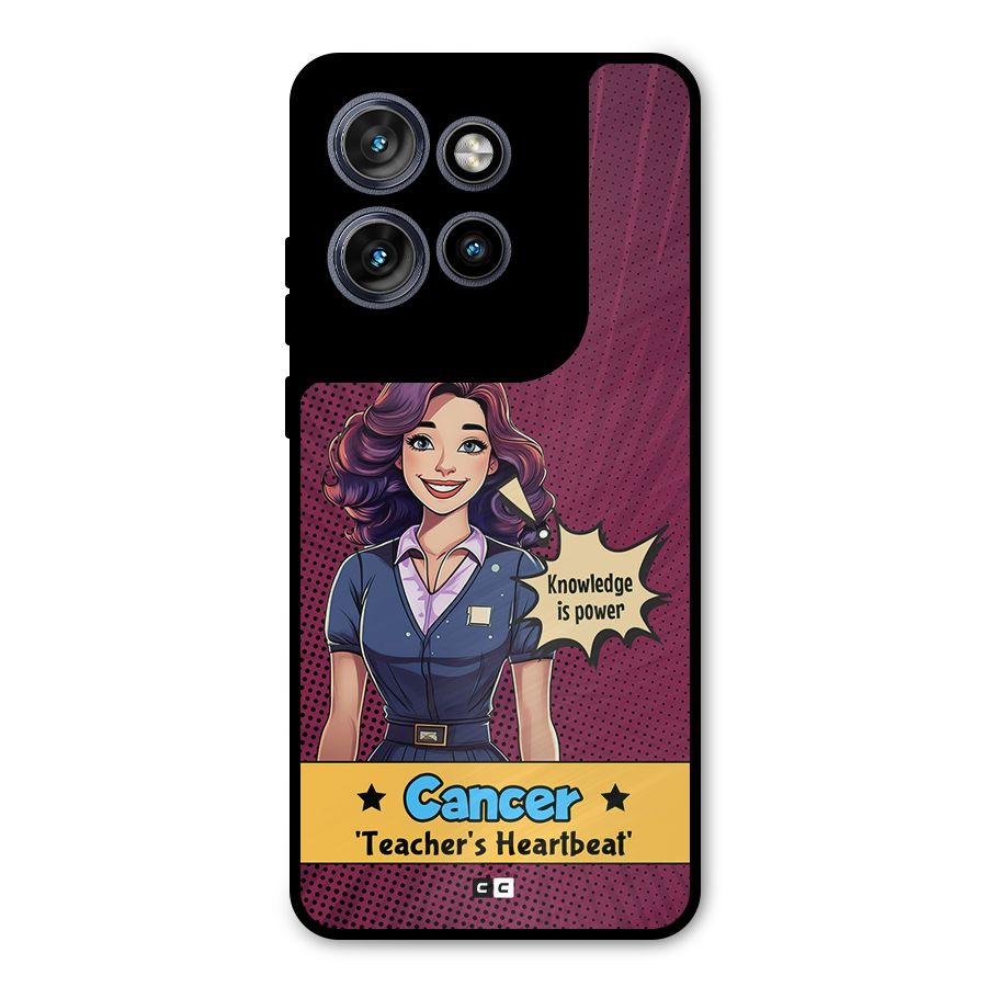Cancer Heartbeat Metal Back Case for Motorola Edge 50 Neo