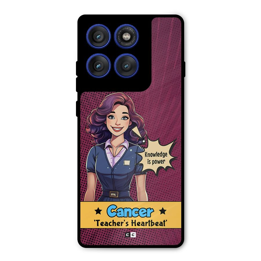 Cancer Heartbeat Metal Back Case for Motorola Edge 60 Pro