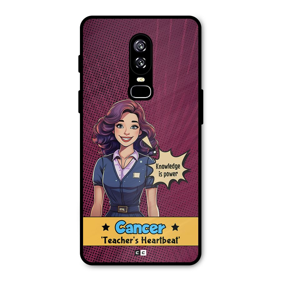 Cancer Heartbeat Metal Back Case for OnePlus 6