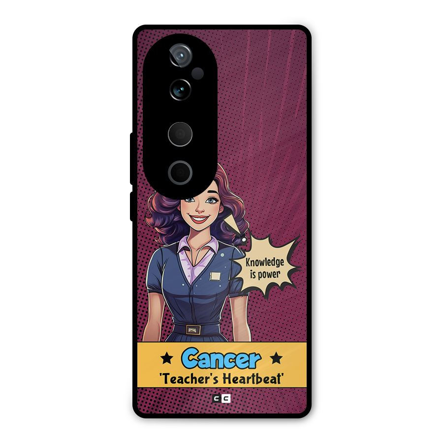 Cancer Heartbeat Metal Back Case for Vivo T3 Ultra