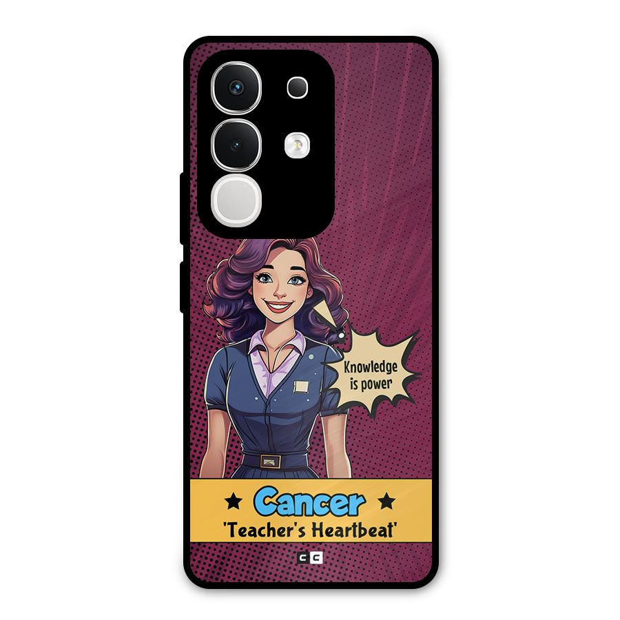 Cancer Heartbeat Metal Back Case for Vivo T4x