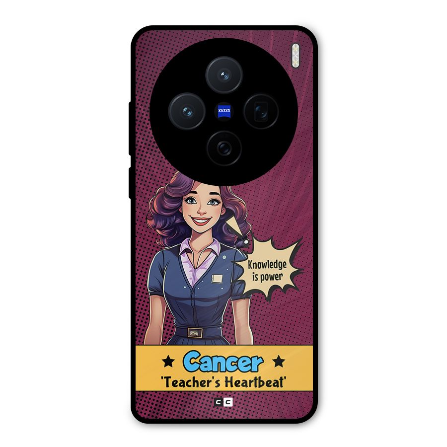 Cancer Heartbeat Metal Back Case for Vivo X200