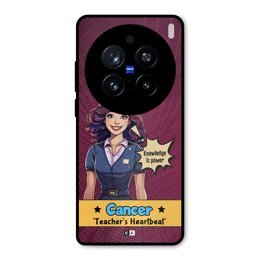 Cancer Heartbeat Metal Back Case for Vivo X200 Pro
