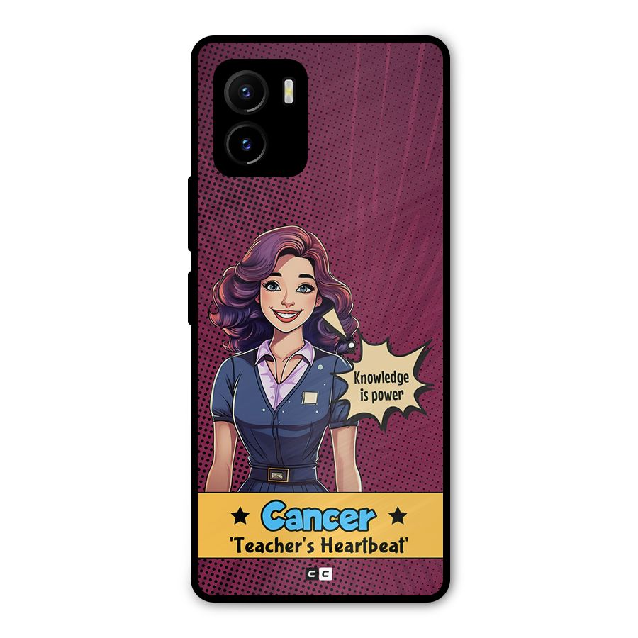 Cancer Heartbeat Metal Back Case for Vivo Y15s
