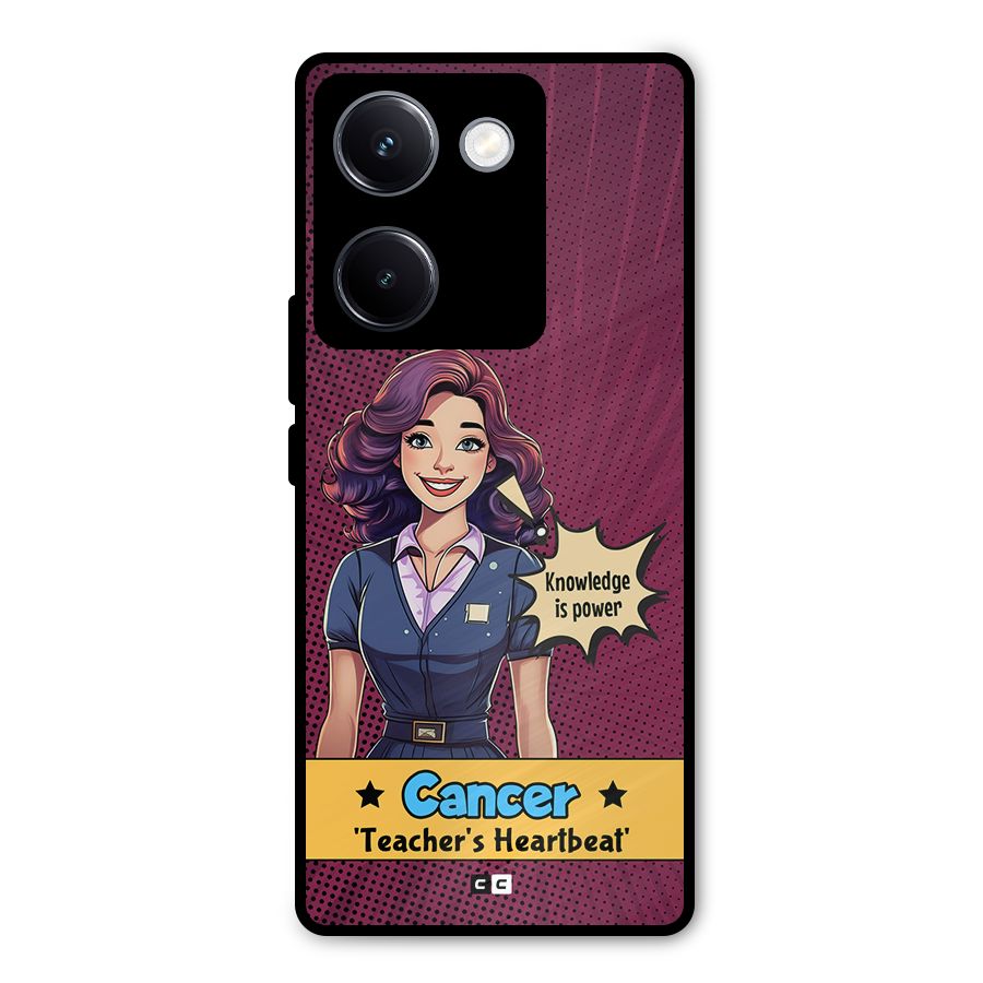 Cancer Heartbeat Metal Back Case for Vivo Y300 Plus