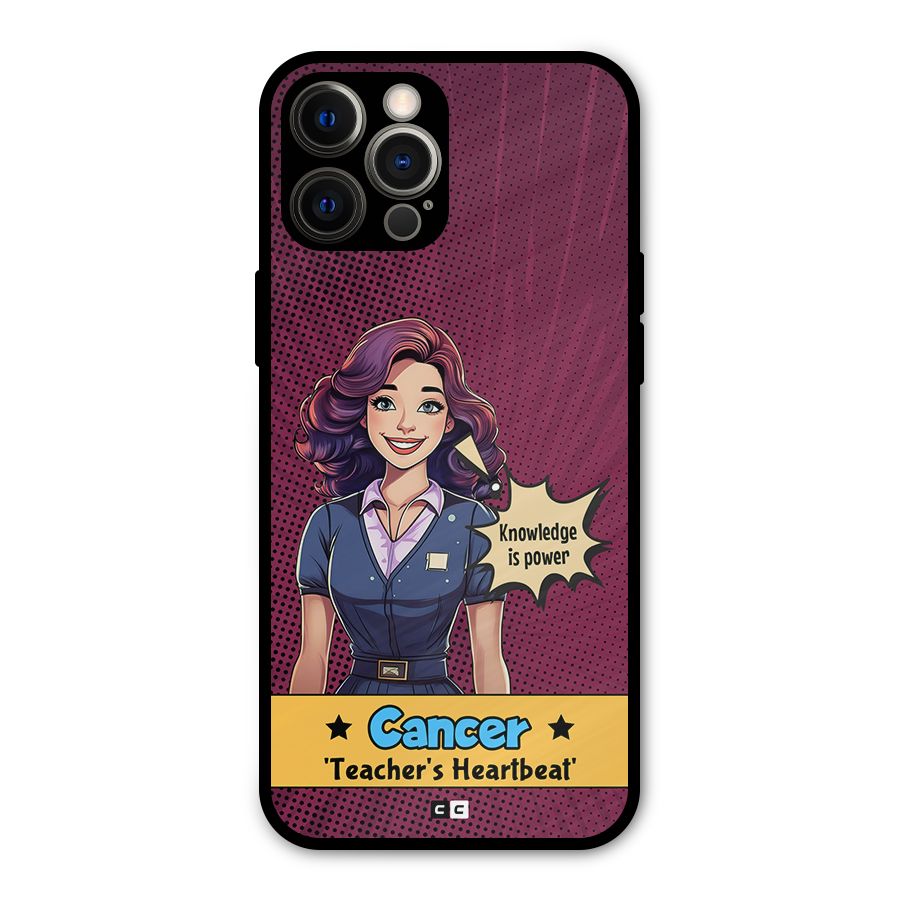 Cancer Heartbeat Metal Back Case for iPhone 12 Pro Max
