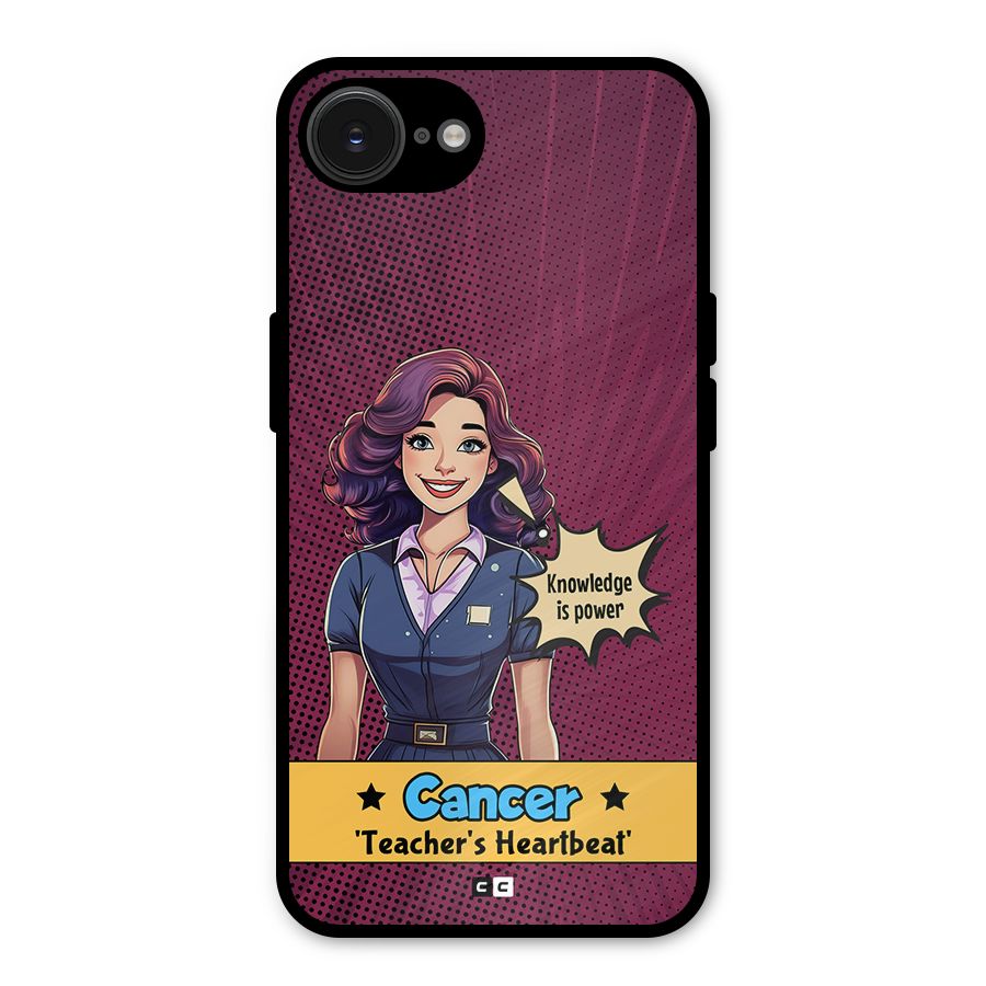 Cancer Heartbeat Metal Back Case for iPhone 16e