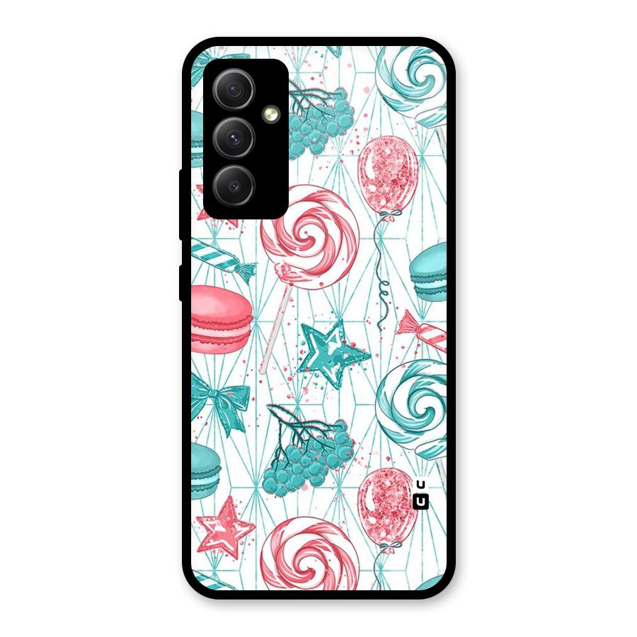 Candies And Macroons Glass Back Case for Galaxy A34