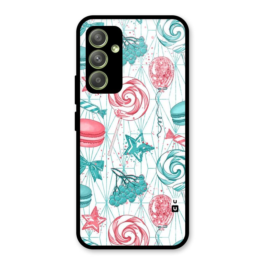 Candies And Macroons Glass Back Case for Galaxy A54