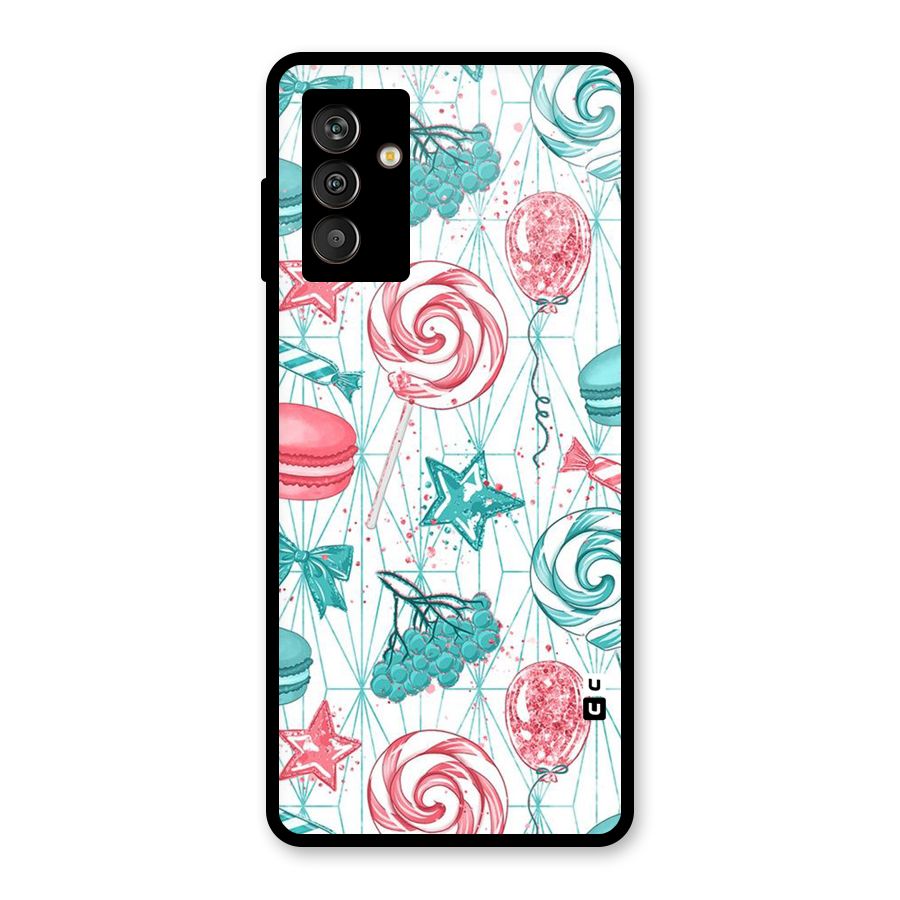 Candies And Macroons Glass Back Case for Galaxy M13