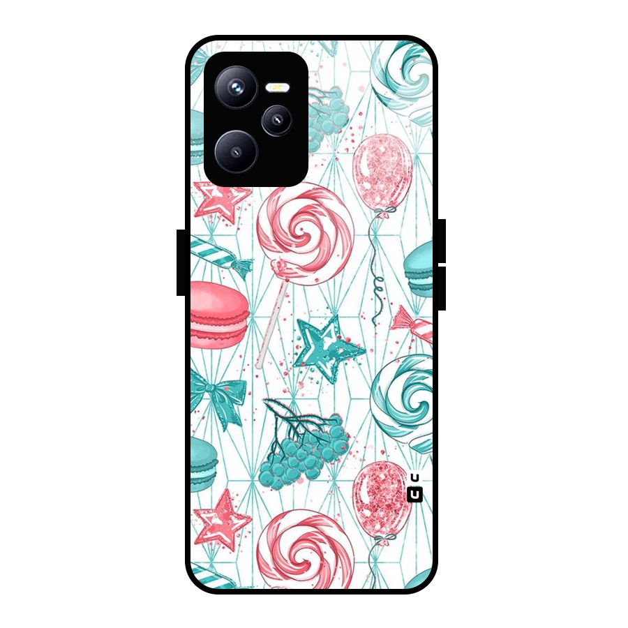 Candies And Macroons Glass Back Case for Realme C35