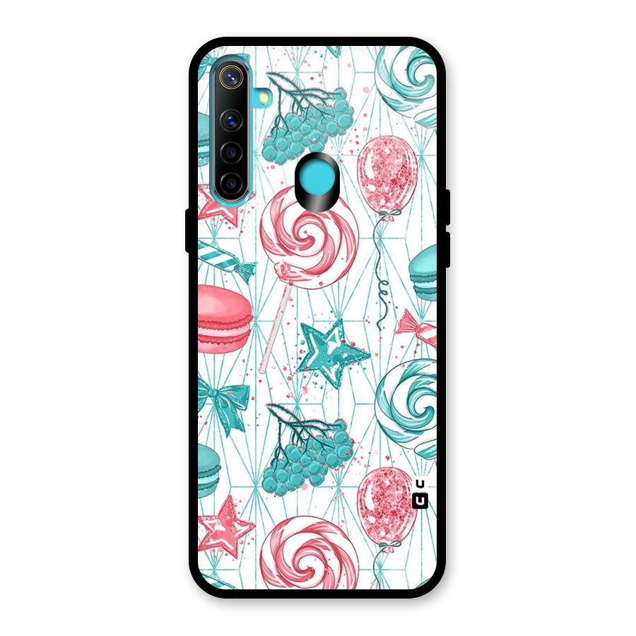Candies And Macroons Glass Back Case for Realme Narzo 10