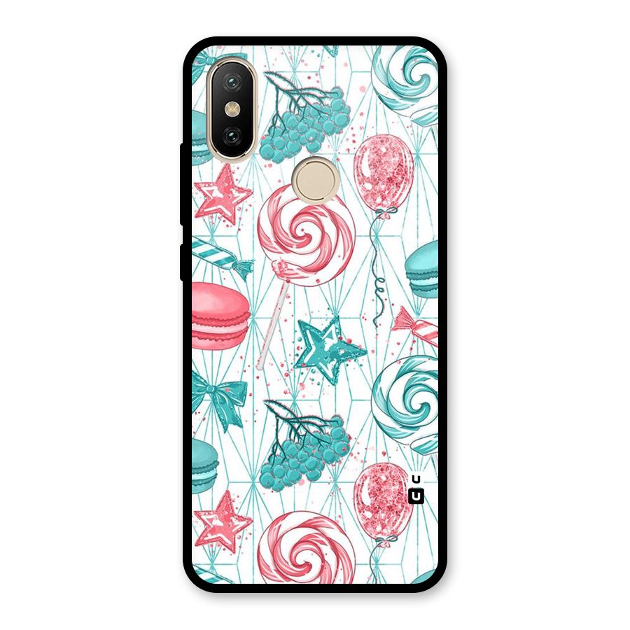 Candies And Macroons Glass Back Case for Redmi A2