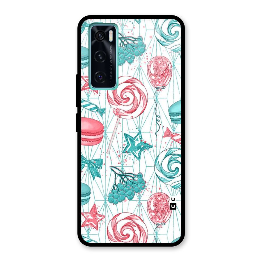 Candies And Macroons Glass Back Case for Vivo V20 SE