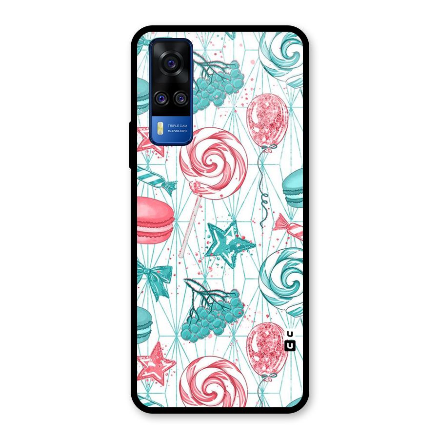 Candies And Macroons Glass Back Case for Vivo Y31