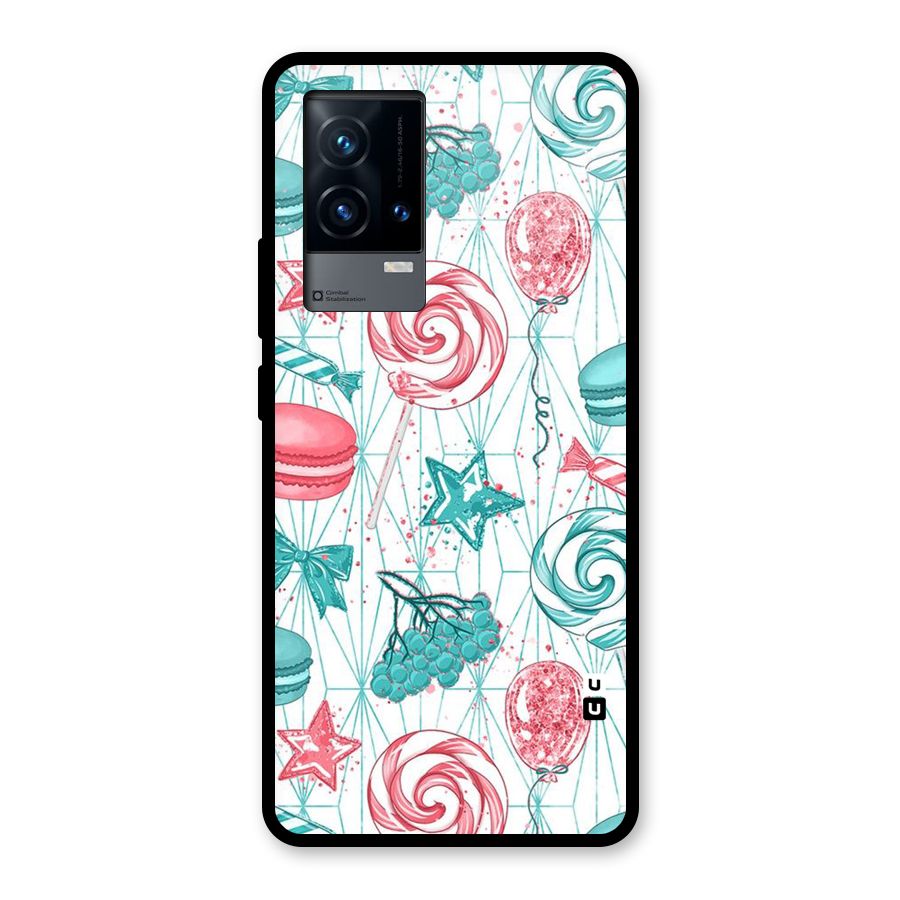 Candies And Macroons Glass Back Case for iQOO 9 5G