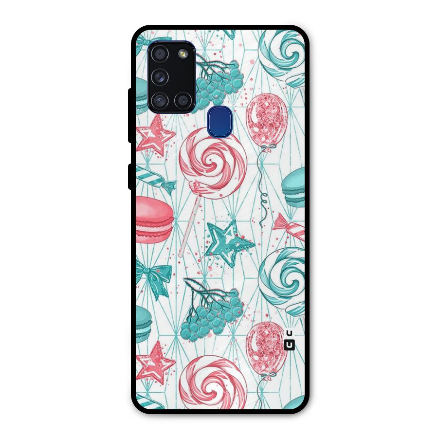 Candies And Macroons Metal Back Case for Galaxy A21s