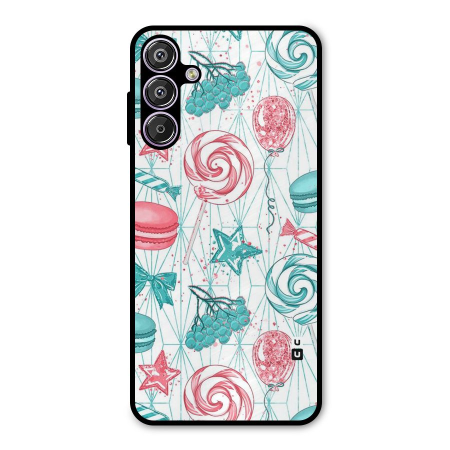 Candies And Macroons Metal Back Case for Galaxy M15