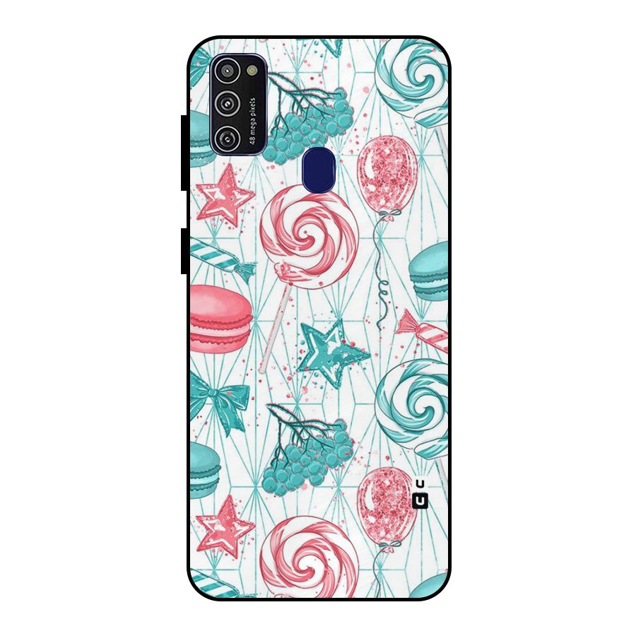 Candies And Macroons Metal Back Case for Galaxy M21