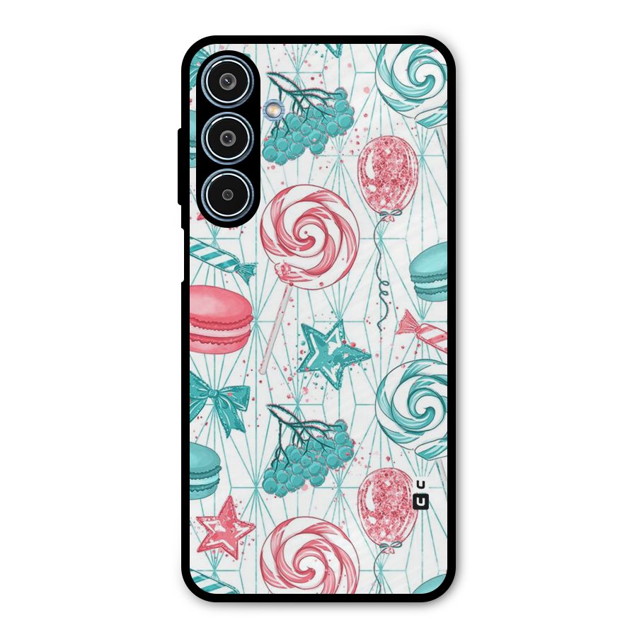 Candies And Macroons Metal Back Case for Galaxy M35