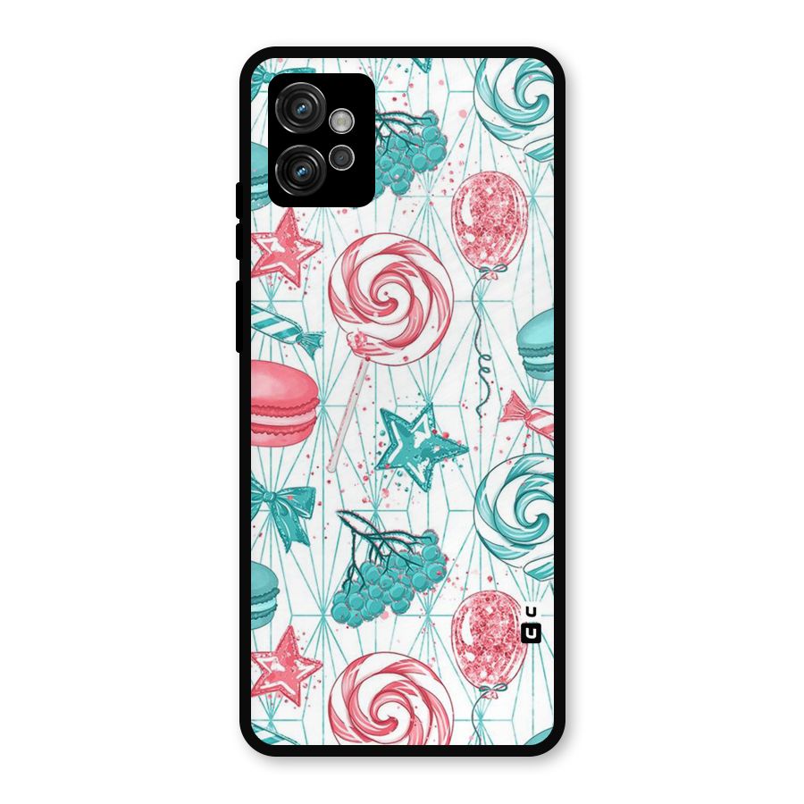 Candies And Macroons Metal Back Case for Moto G32