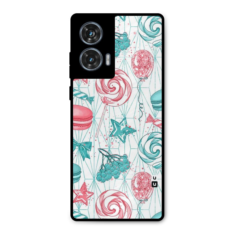 Candies And Macroons Metal Back Case for Motorola Edge 50 Fusion