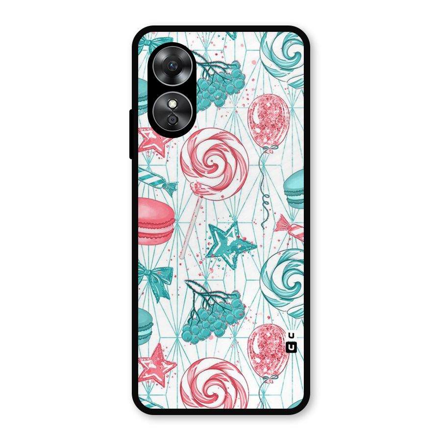 Candies And Macroons Metal Back Case for Oppo A17