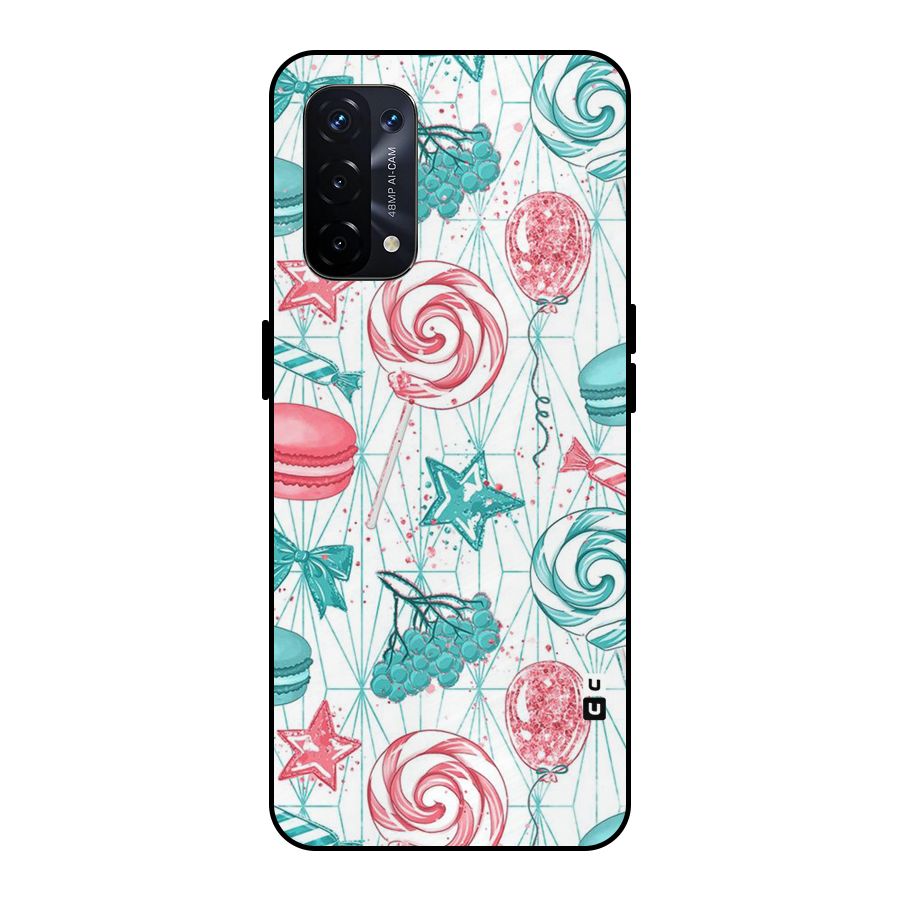 Candies And Macroons Metal Back Case for Oppo A74 5G