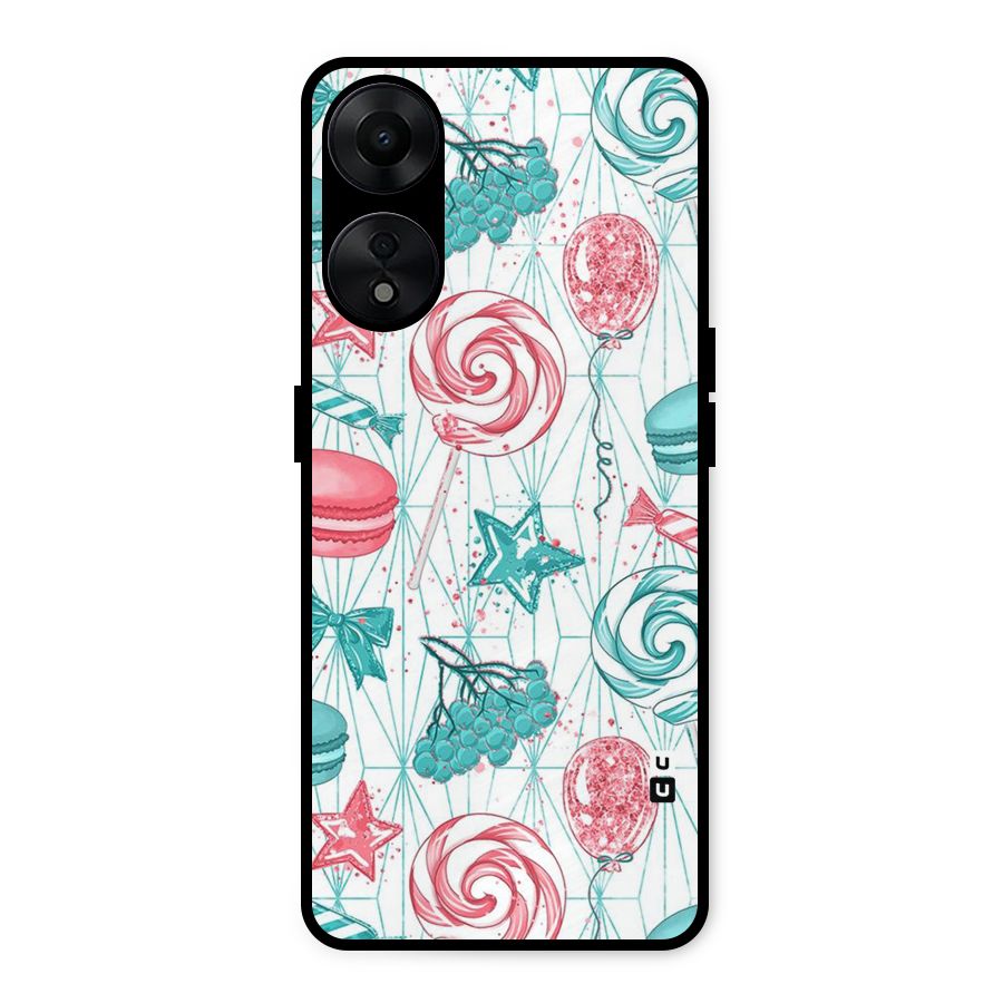 Candies And Macroons Metal Back Case for Oppo A78 5G
