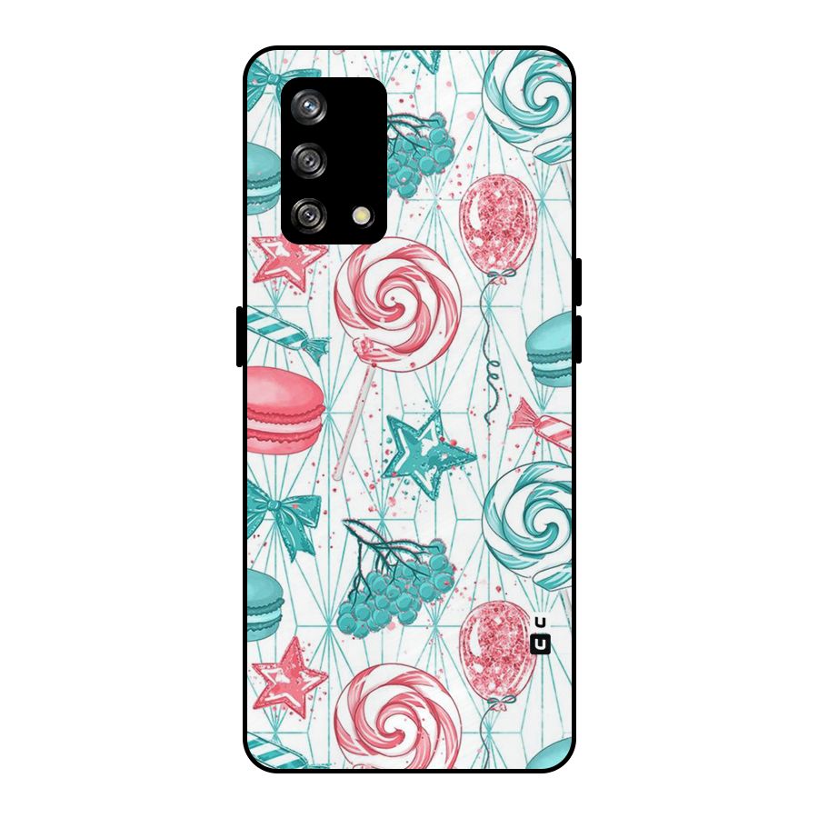Candies And Macroons Metal Back Case for Oppo F19