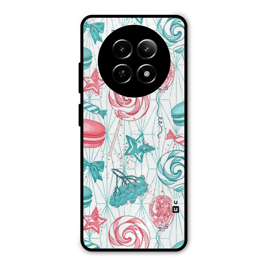 Candies And Macroons Metal Back Case for Realme Narzo 70x 5G