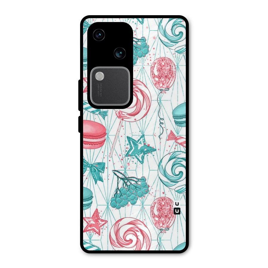 Candies And Macroons Metal Back Case for Vivo V30 Pro