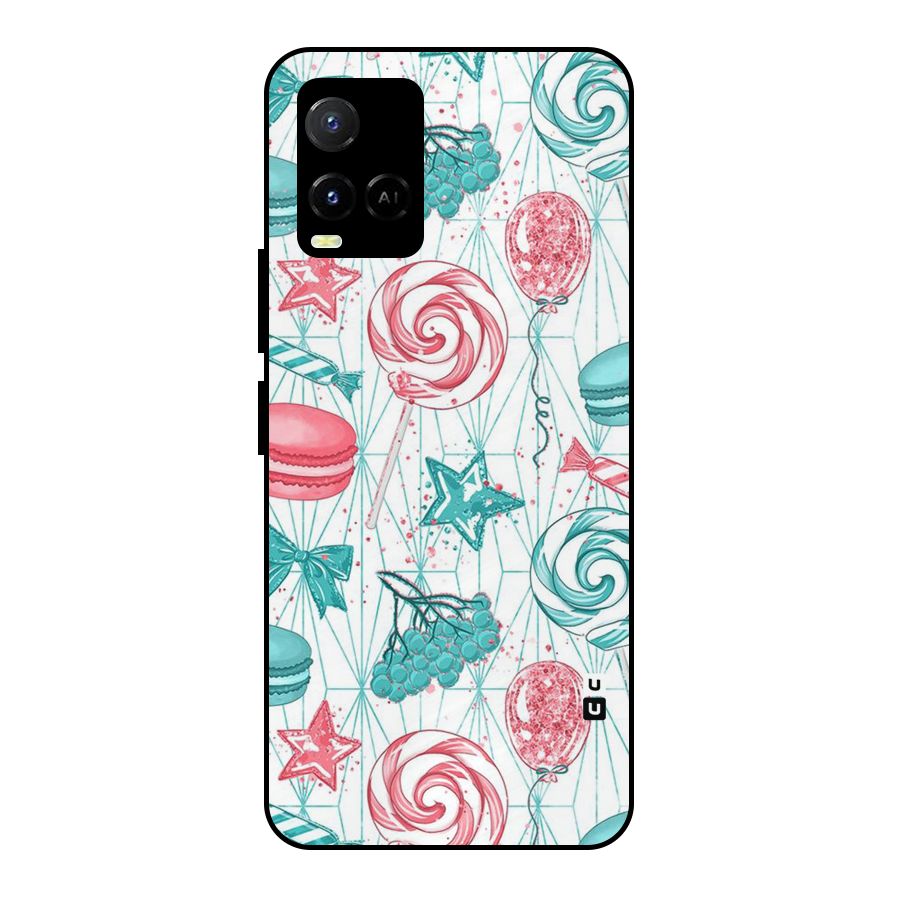 Candies And Macroons Metal Back Case for Vivo Y21A