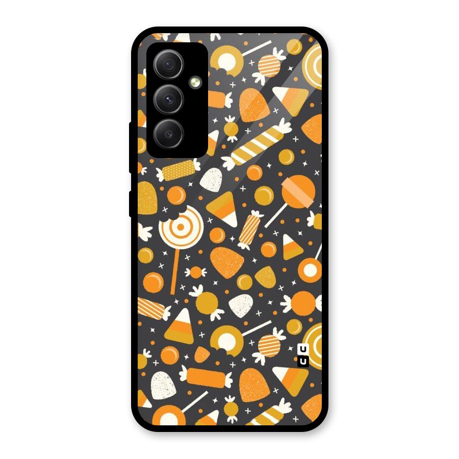 Candies Pattern Glass Back Case for Galaxy A34