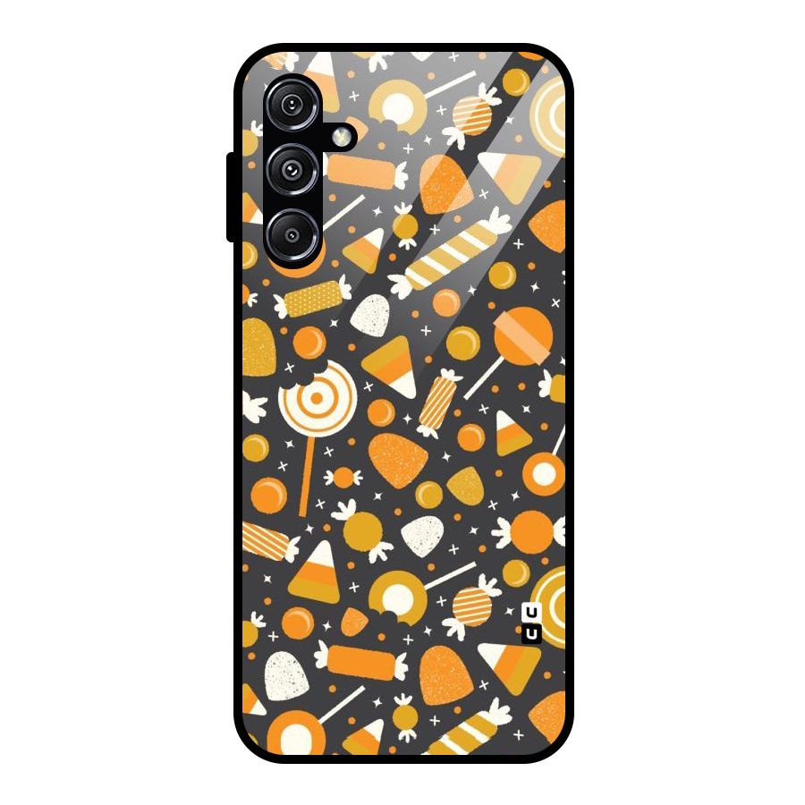 Candies Pattern Glass Back Case for Galaxy M34 5G