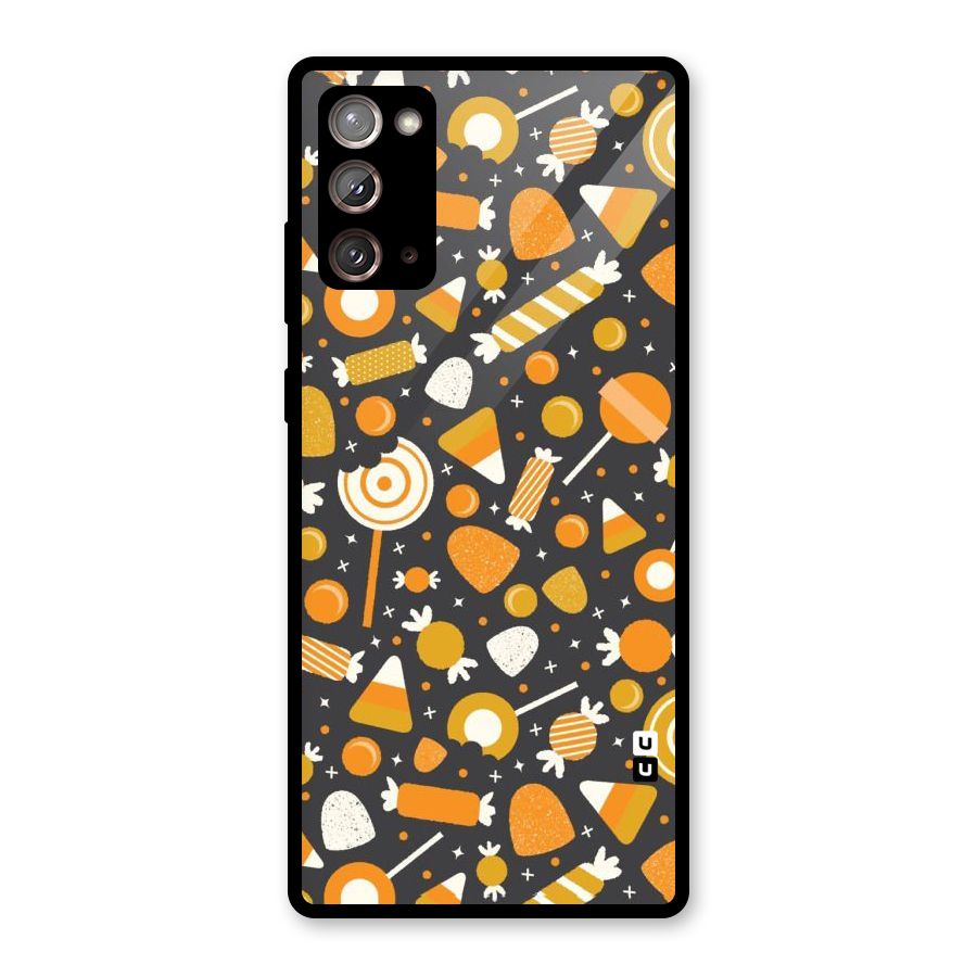 Candies Pattern Glass Back Case for Galaxy Note 20