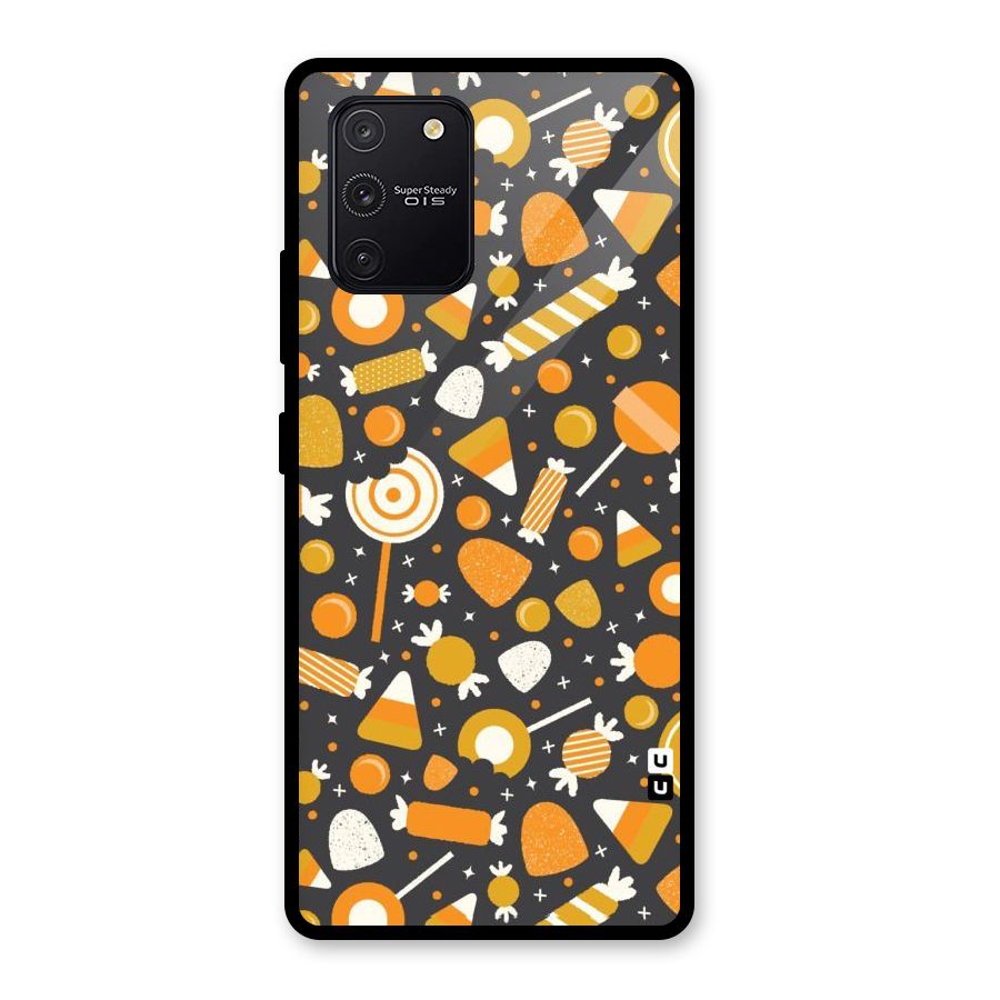 Candies Pattern Glass Back Case for Galaxy S10 Lite