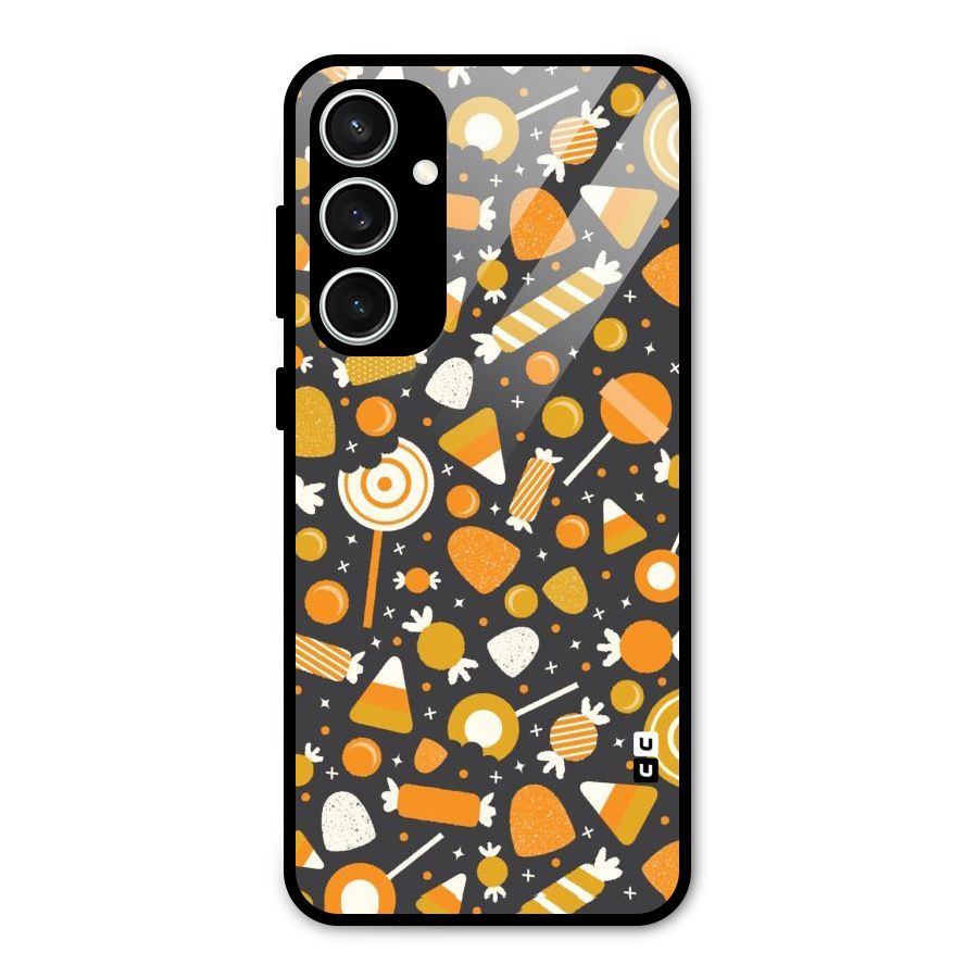 Candies Pattern Glass Back Case for Galaxy S23 FE
