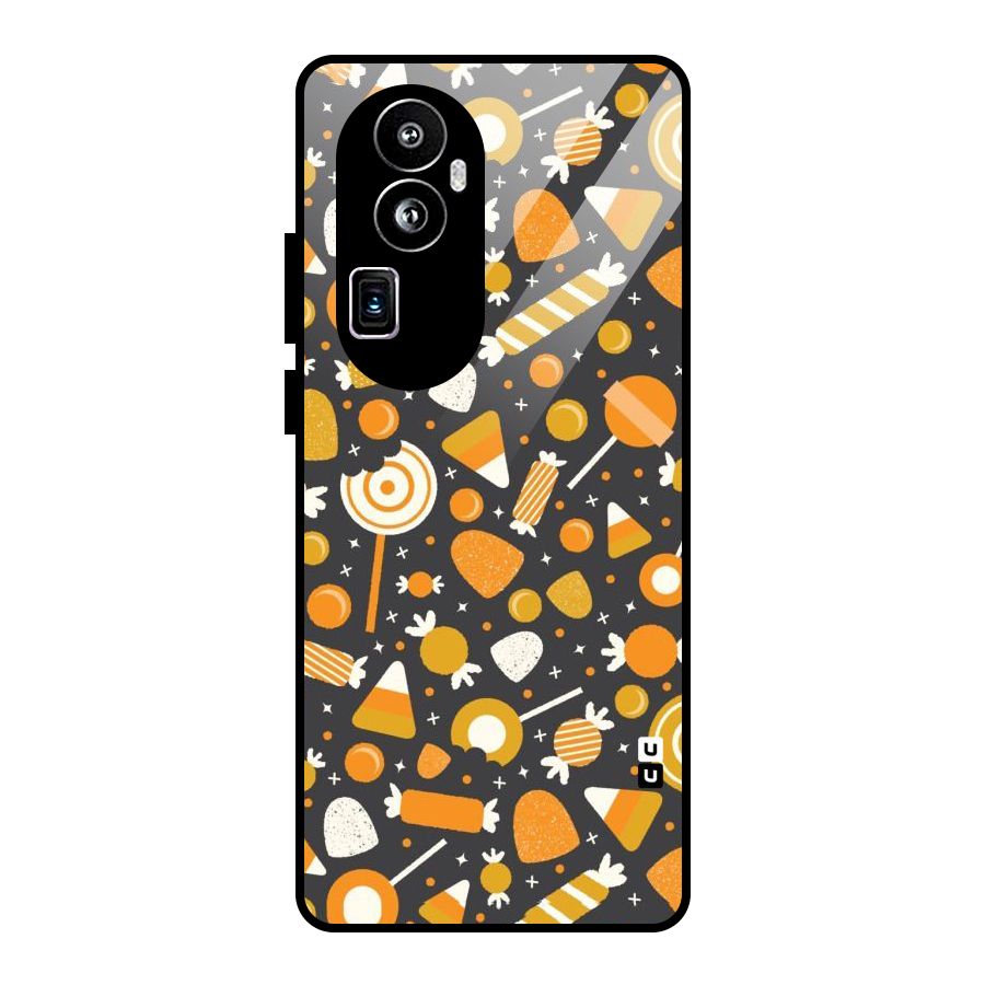 Candies Pattern Glass Back Case for Oppo Reno10 Pro Plus