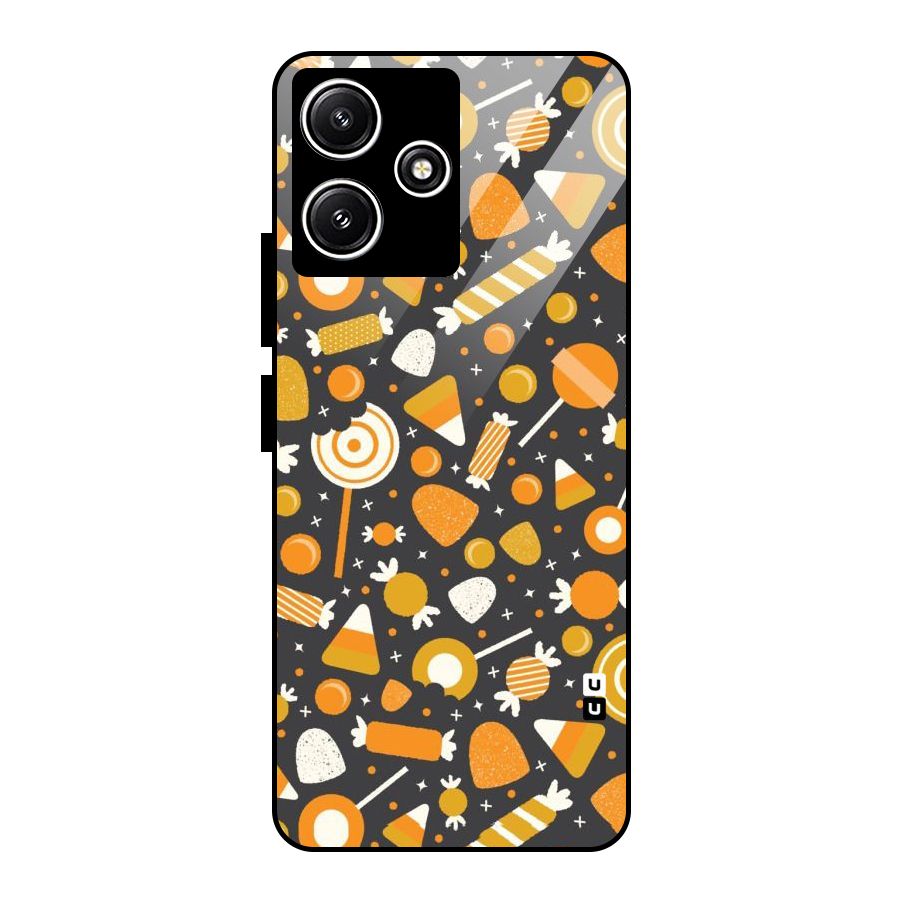 Candies Pattern Glass Back Case for Poco M6 Pro