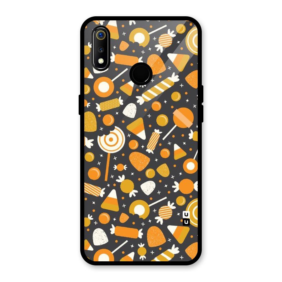 Candies Pattern Glass Back Case for Realme 3i