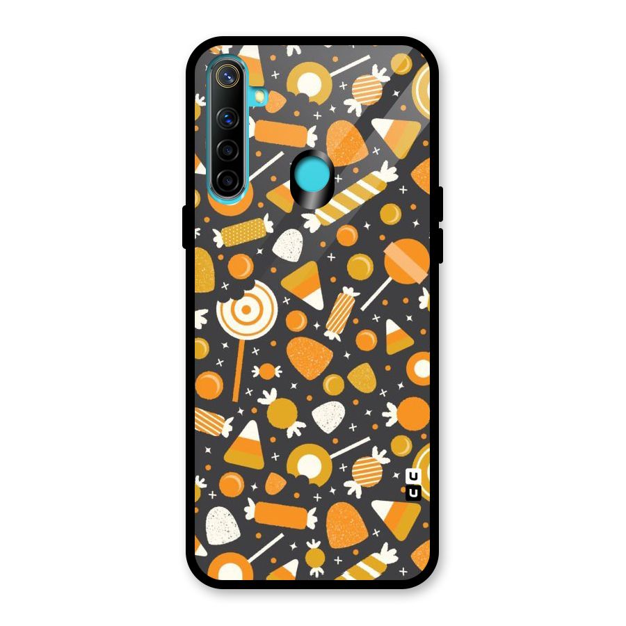 Candies Pattern Glass Back Case for Realme 5i